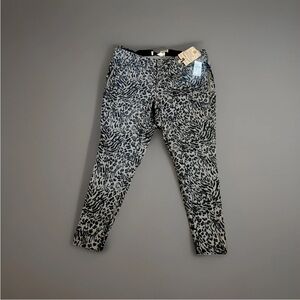 Democracy Black and White Skinny Jeans - Animal Print